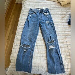 Abercrombie ankle straight ultra high rise curve love